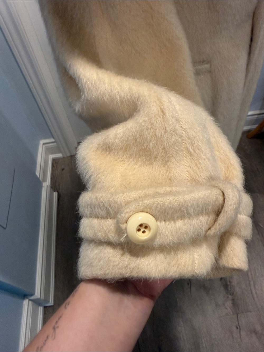 Vintage Mohair Coat with Faux Fur Collar - Picture 3 of 16